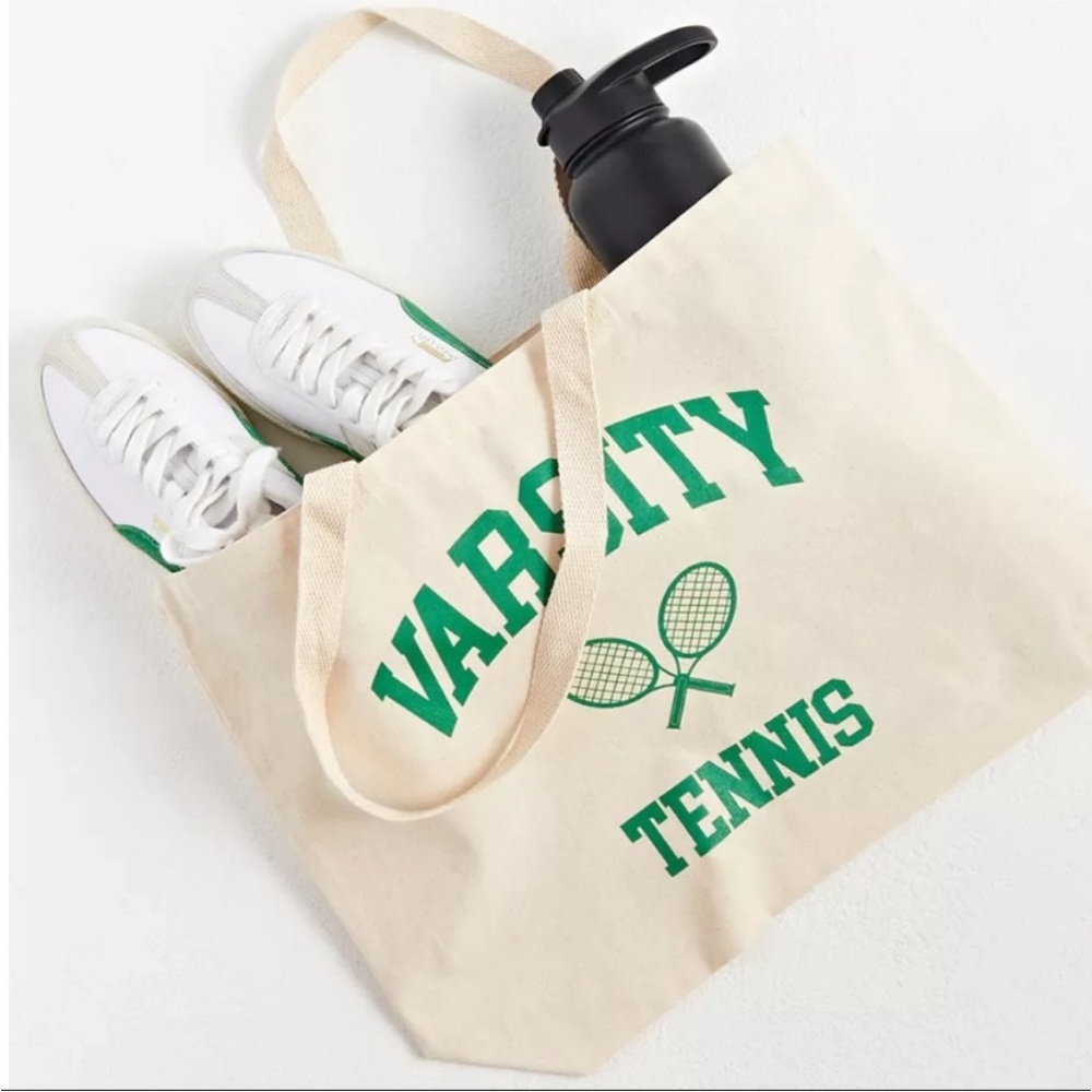 Retro Vintage Inspired Altru Apparel Varsity Tennis Tote Bag - Picture 5 of 7
